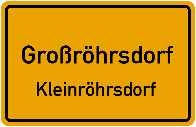 Ortsschild Großröhrsdorf