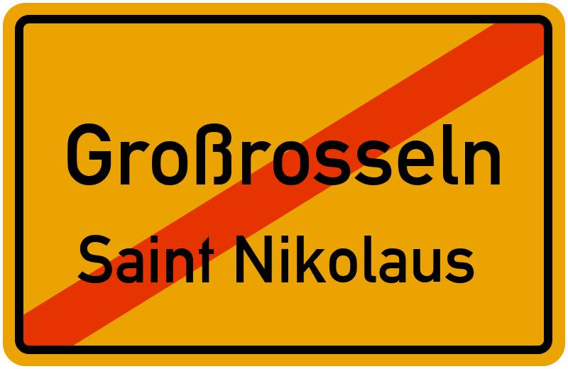 Ortsschild Großrosseln