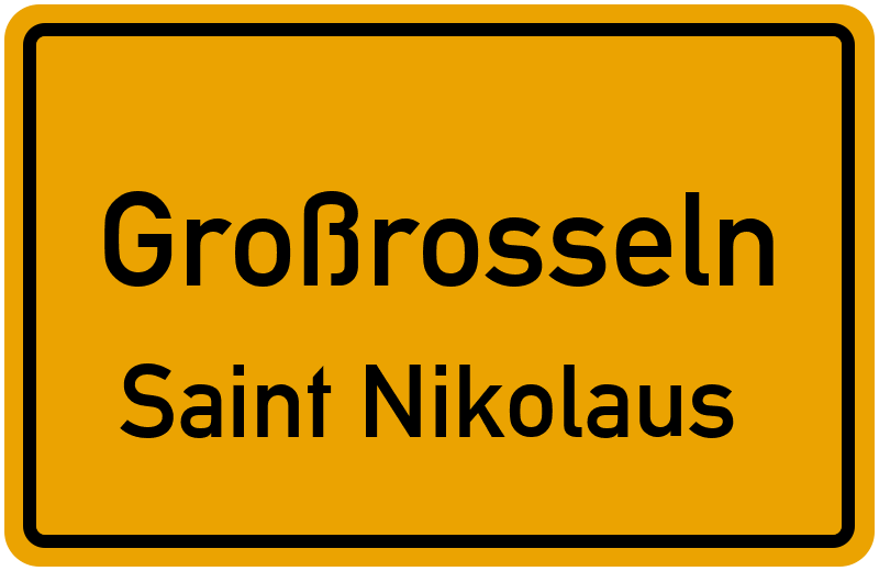 Ortsschild Großrosseln