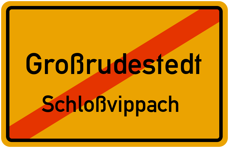Ortsschild Großrudestedt