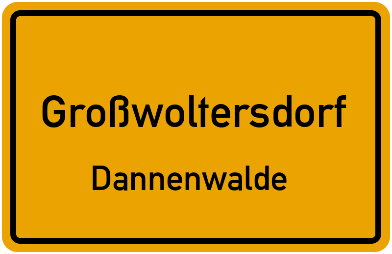 Ortsschild Großwoltersdorf
