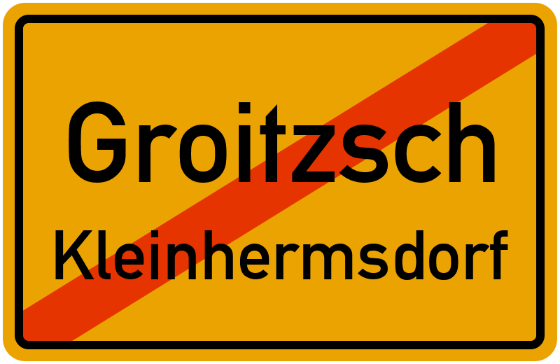 Ortsschild Groitzsch