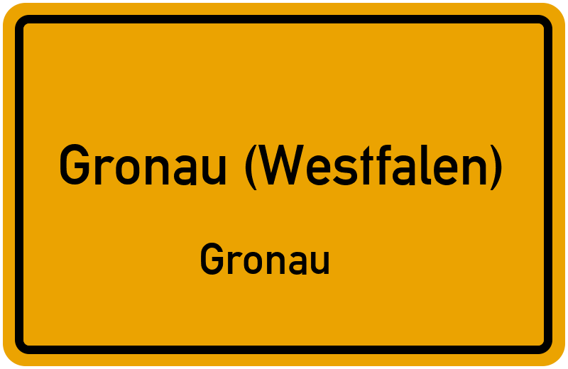 Ortsschild Gronau (Westfalen)