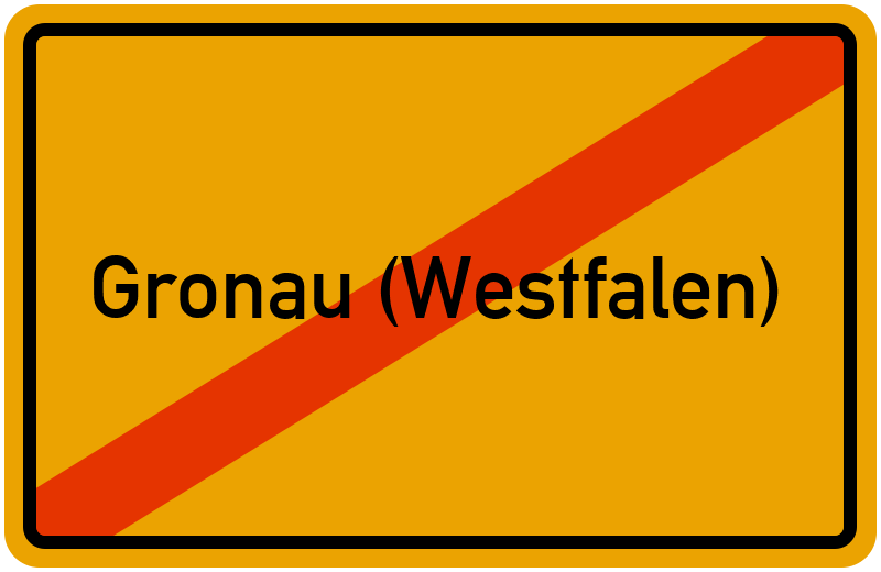 Ortsschild Gronau (Westfalen)