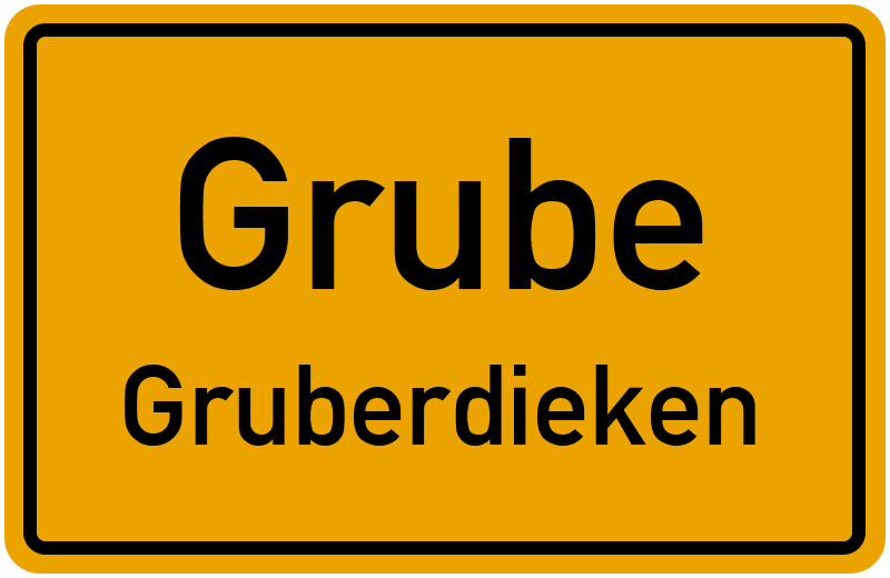 Ortsschild Grube