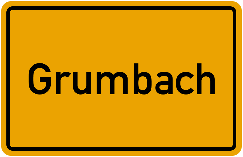 Ortsschild Grumbach