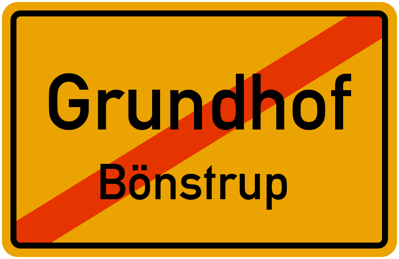 Ortsschild Grundhof