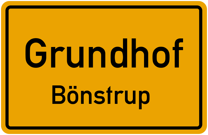 Ortsschild Grundhof