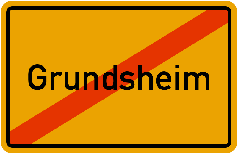 Ortsschild Grundsheim