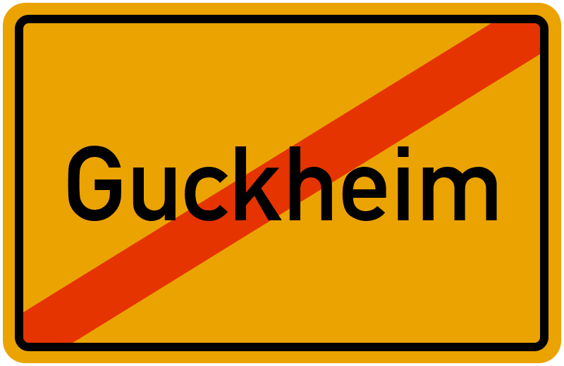 Ortsschild Guckheim