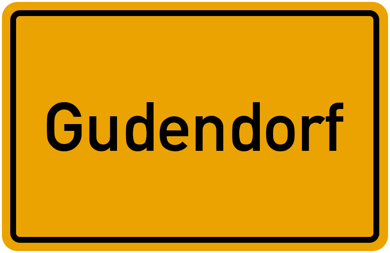 Ortsschild Gudendorf