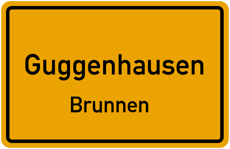 Ortsschild Guggenhausen
