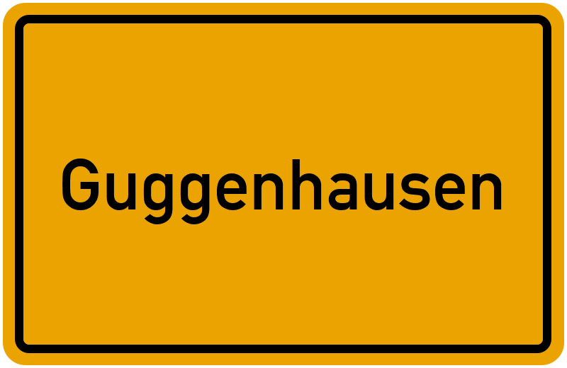 Ortsschild Guggenhausen