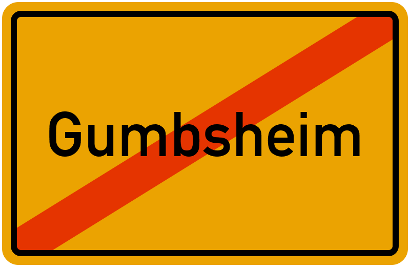 Ortsschild Gumbsheim
