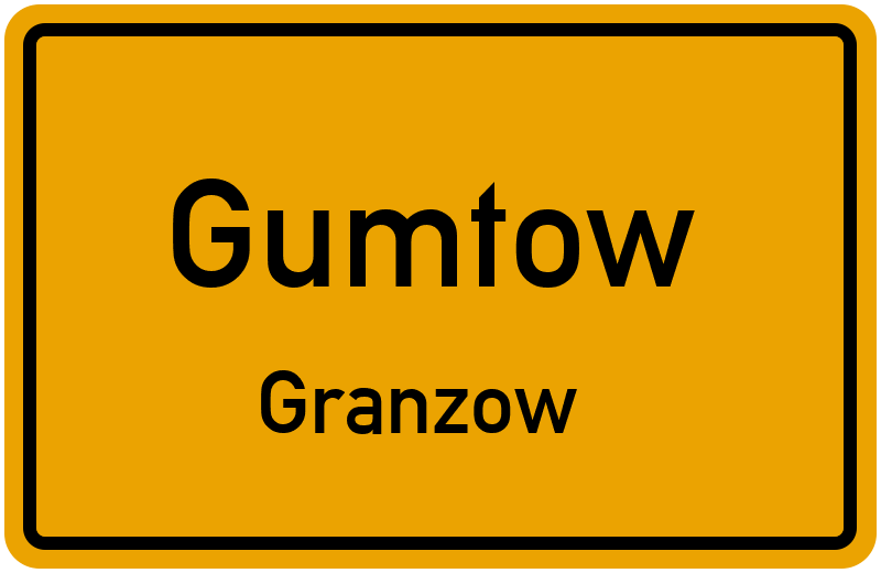 Ortsschild Gumtow