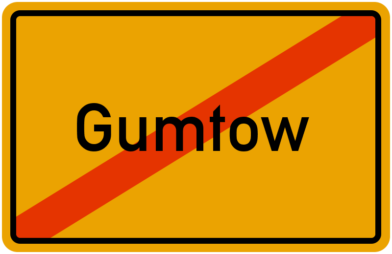 Ortsschild Gumtow