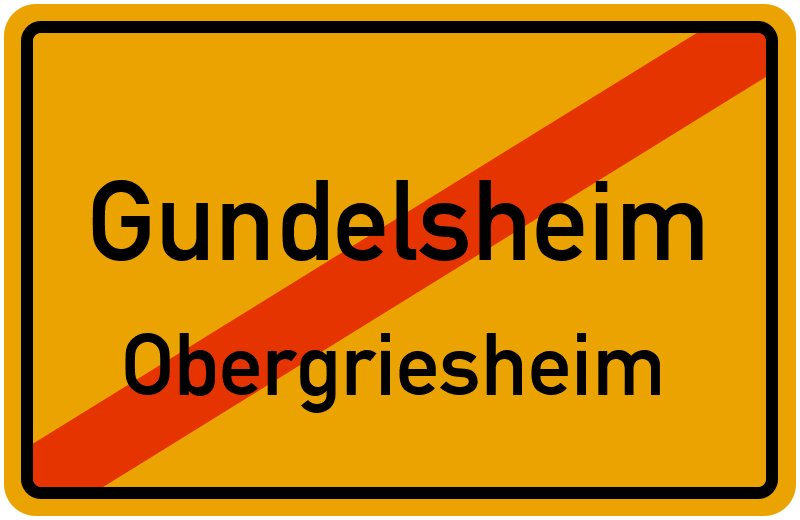 Ortsschild Gundelsheim