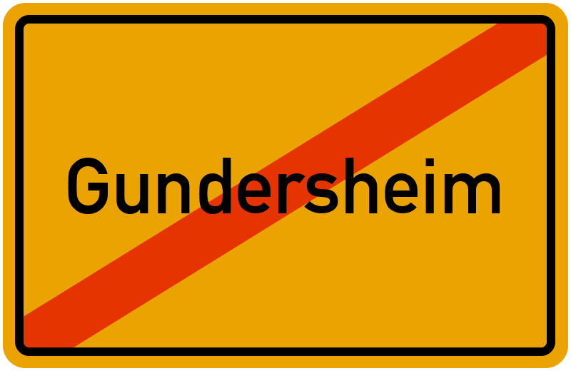 Ortsschild Gundersheim