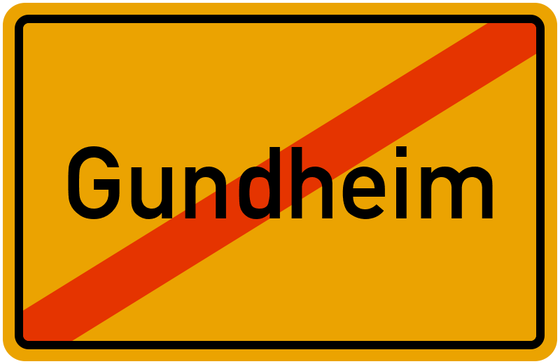 Ortsschild Gundheim