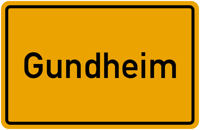 Ortsschild Gundheim