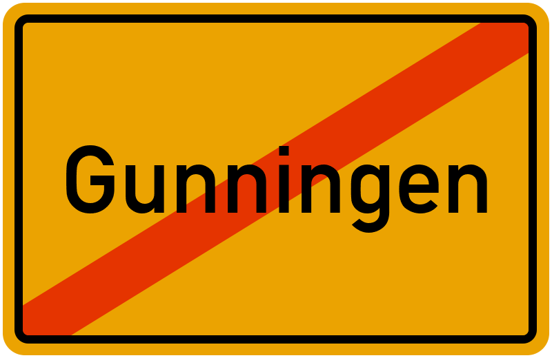 Ortsschild Gunningen