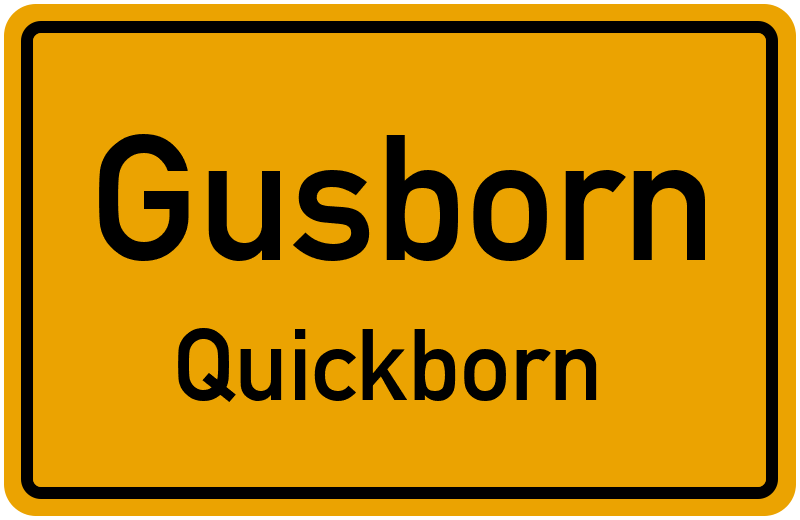 Ortsschild Gusborn