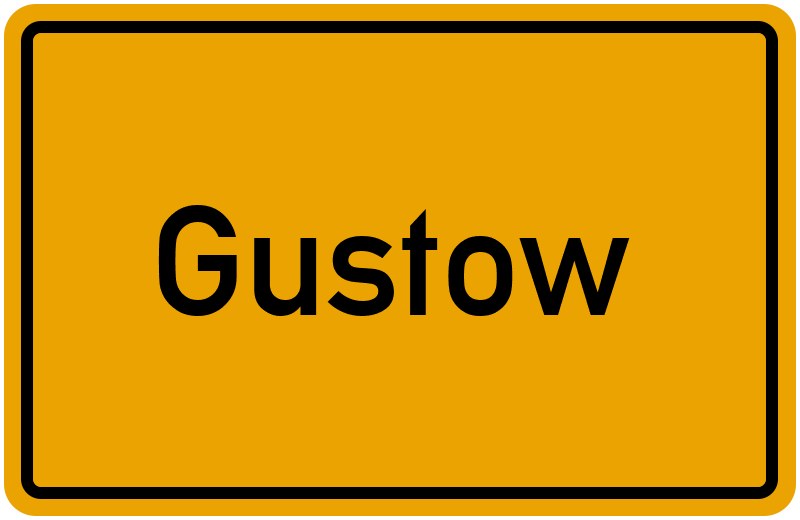 Ortsschild Gustow