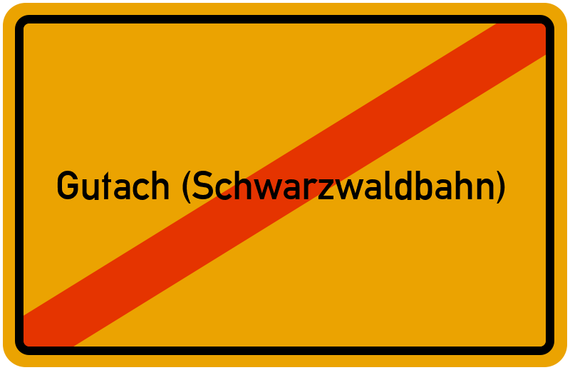 Ortsschild Gutach (Schwarzwaldbahn)