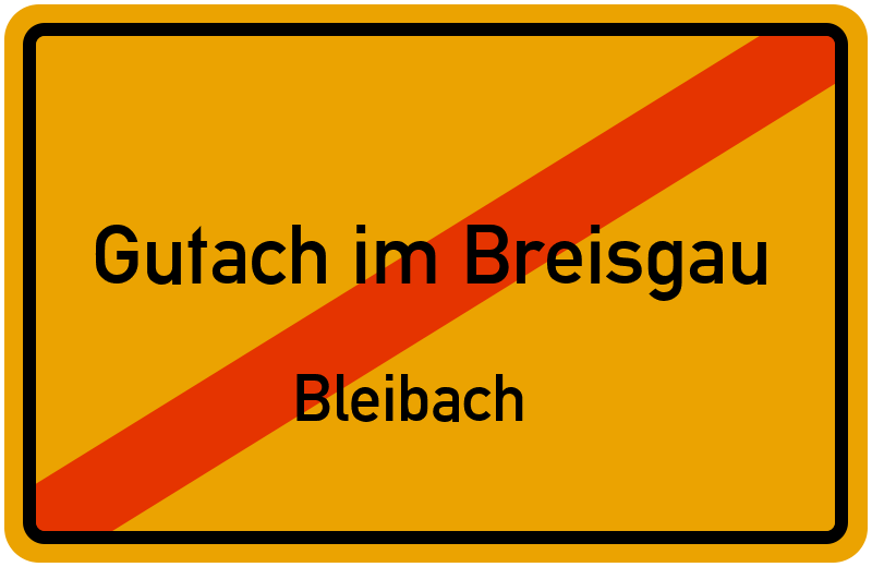 Ortsschild Gutach im Breisgau