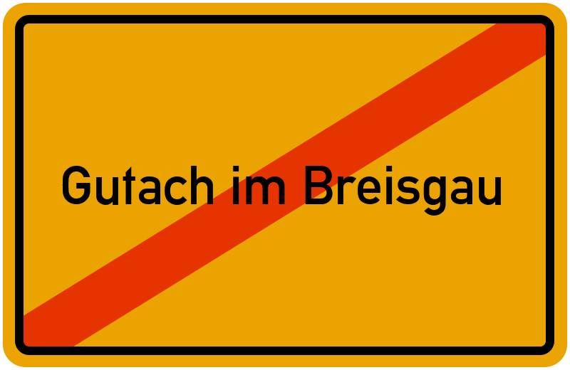 Ortsschild Gutach im Breisgau