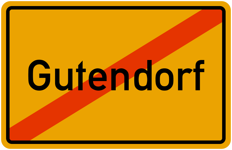 Ortsschild Gutendorf