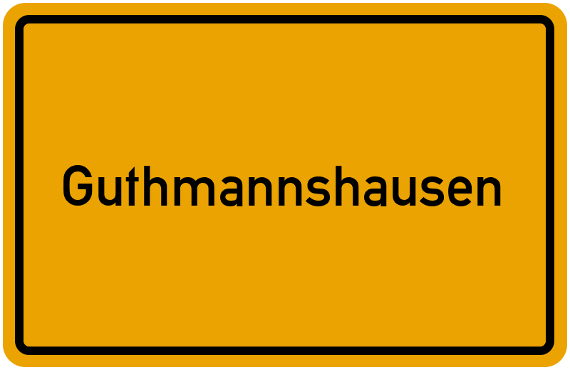 Ortsschild Guthmannshausen