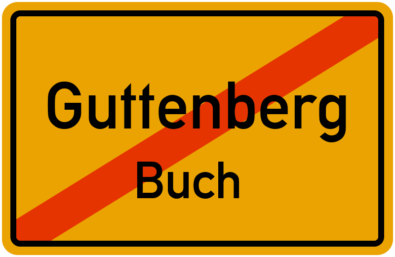 Ortsschild Guttenberg