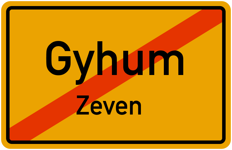 Ortsschild Gyhum