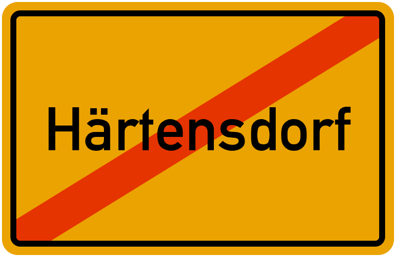 Ortsschild Härtensdorf