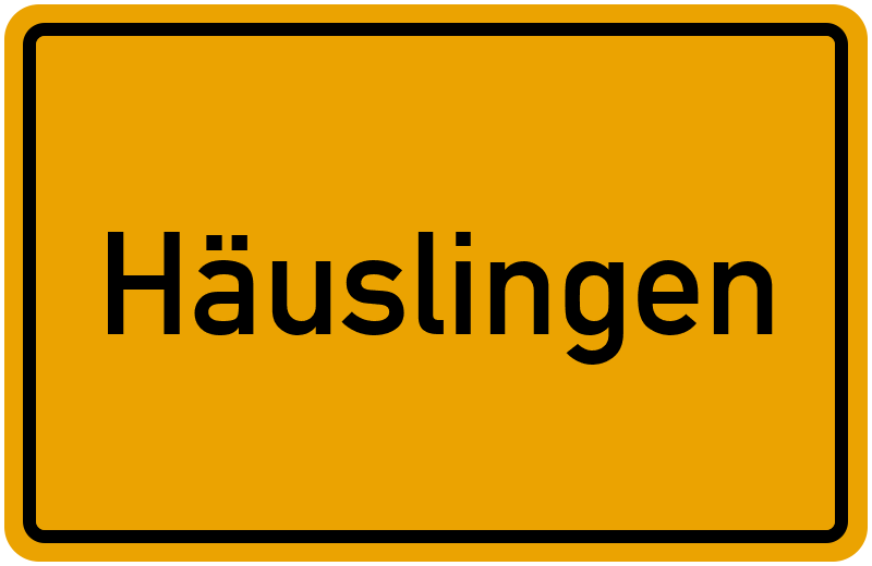 Ortsschild Häuslingen