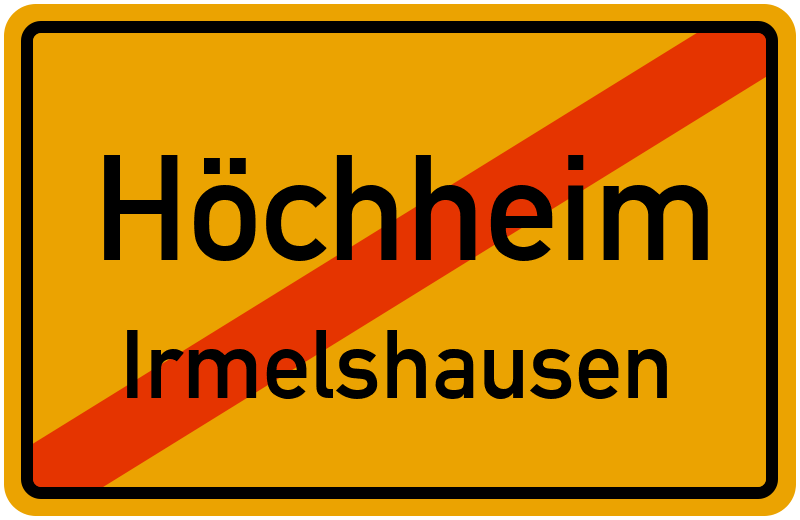 Ortsschild Höchheim