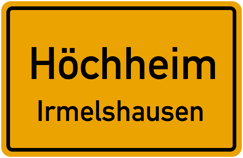 Ortsschild Höchheim