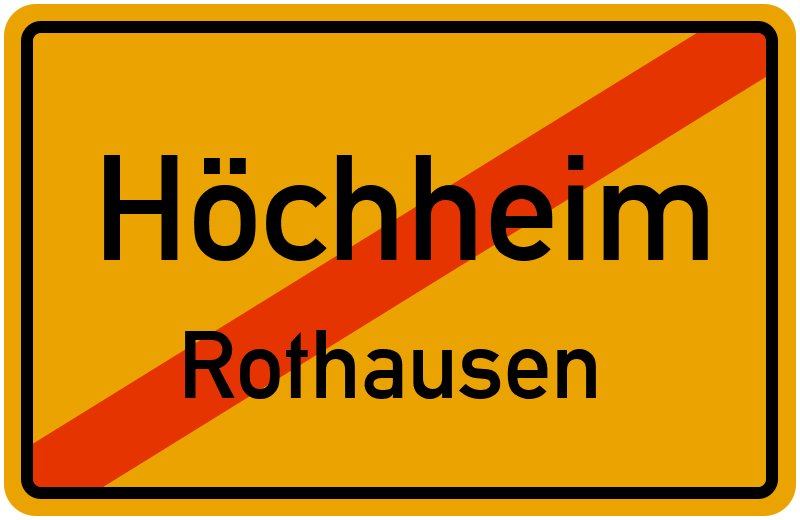 Ortsschild Höchheim