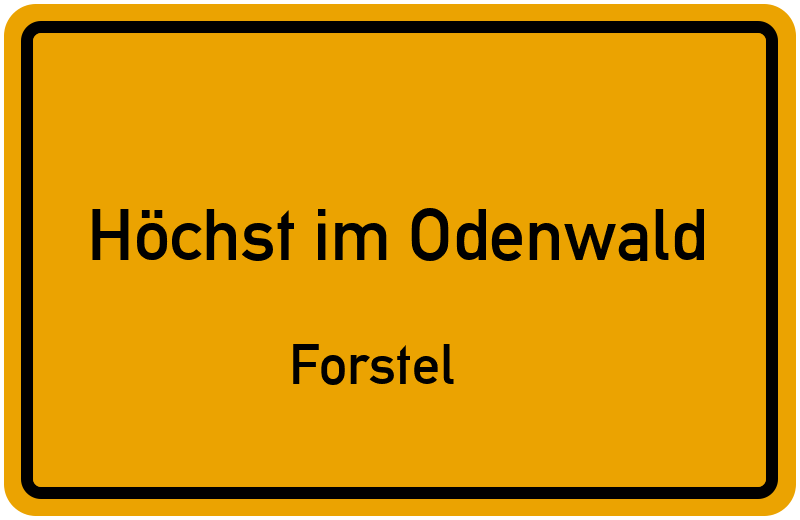 Ortsschild Höchst im Odenwald