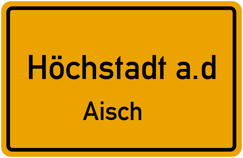 Ortsschild Höchstadt a.d
