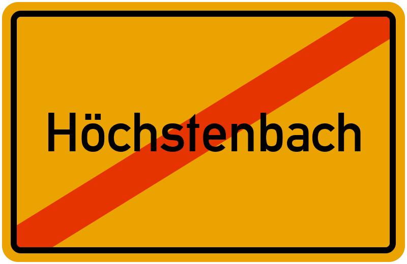 Ortsschild Höchstenbach