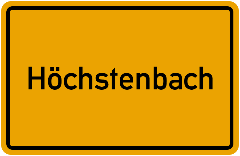 Ortsschild Höchstenbach