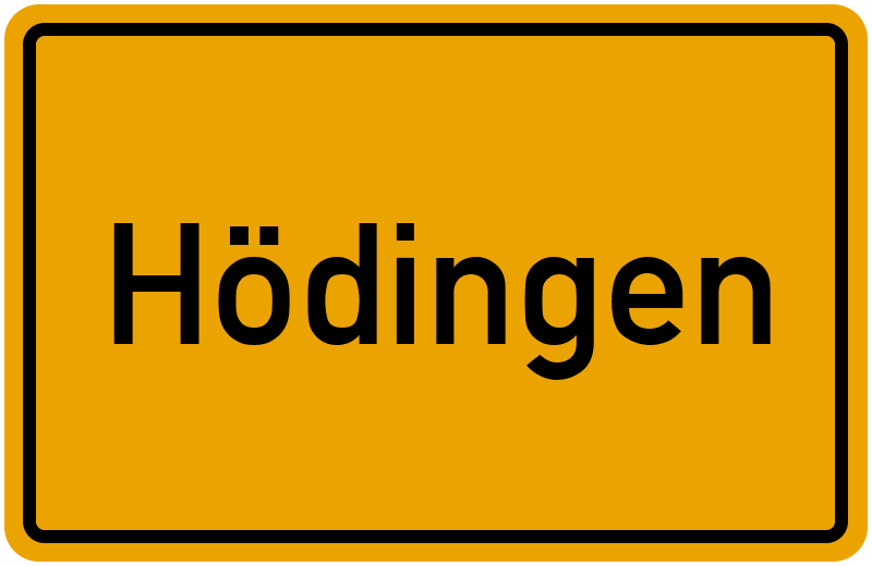 Ortsschild Hödingen