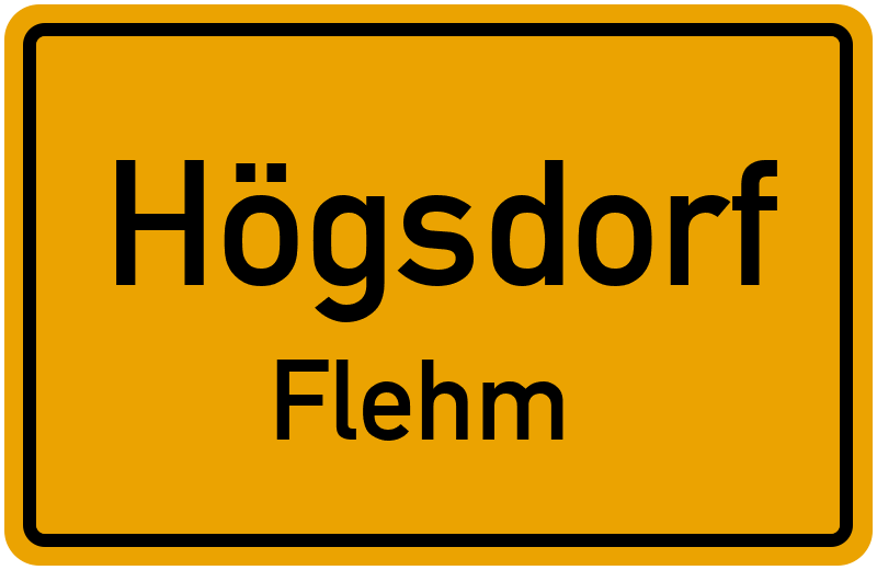 Ortsschild Högsdorf