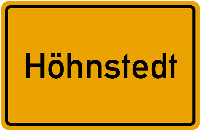 Ortsschild Höhnstedt