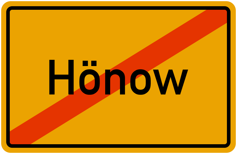 Ortsschild Hönow