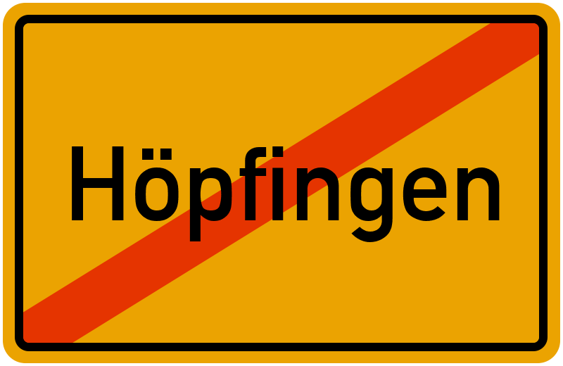 Ortsschild Höpfingen