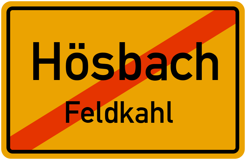 Ortsschild Hösbach