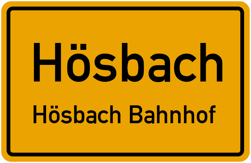 Ortsschild Hösbach